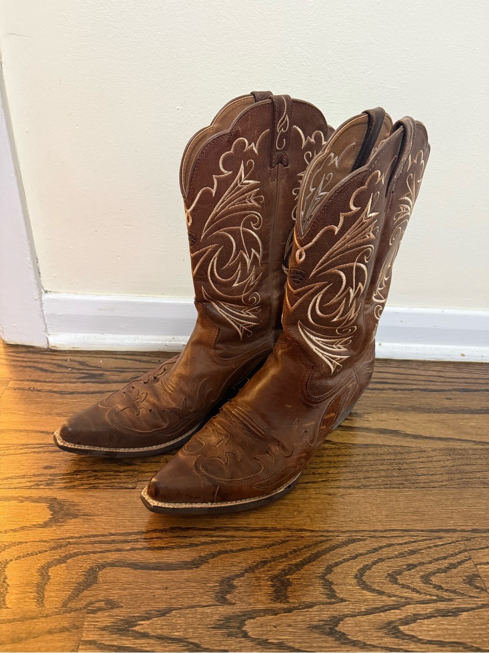 Ariat Brown Embroidered Western Heeled Boots